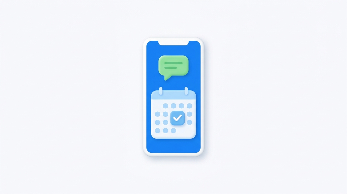 Patient receiving a WhatsApp appointment reminder on a smartphone